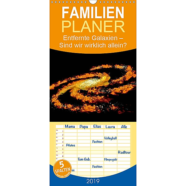 Entfernte Galaxien - Sind wir wirklich allein? - Familienplaner hoch (Wandkalender 2019 , 21 cm x 45 cm, hoch)