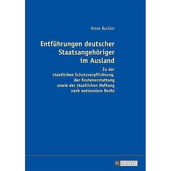 Entfuehrungen deutscher Staatsangehoeriger im Ausland, Alexa Buckler