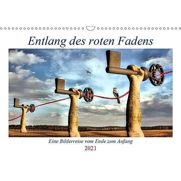 Entlang des roten Fadens (Wandkalender 2021 DIN A3 quer), Garrulus glandarius