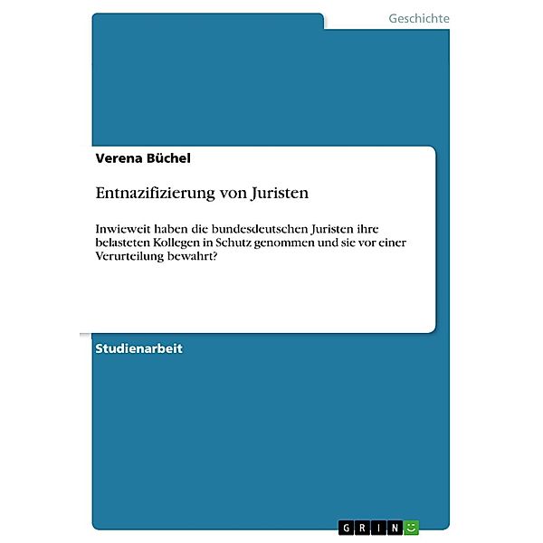 Entnazifizierung von Juristen, Verena Büchel