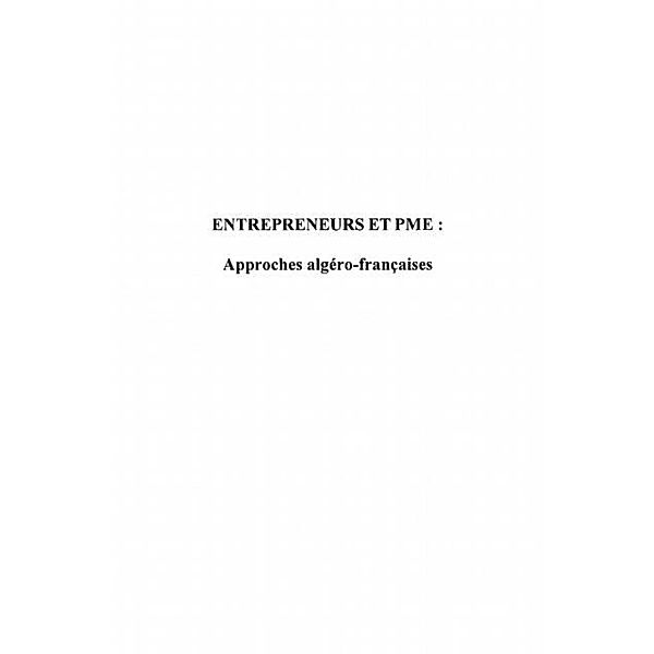 Entrepreneurs et PME / Hors-collection, Collectif