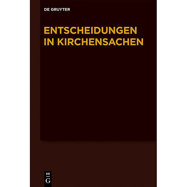Entscheidungen in Kirchensachen seit 1946 / Band 53 / 1.1.-30.06.2009, 1.1.-30.06.2009