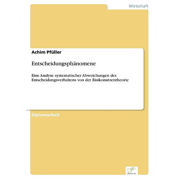 Entscheidungsphänomene, Achim Pfüller