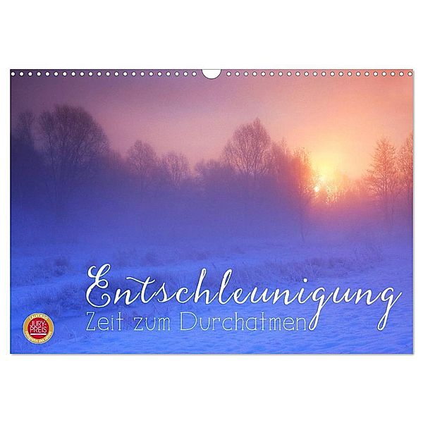 Entschleunigung - Zeit zum Durchatmen (Wandkalender 2024 DIN A3 quer), CALVENDO Monatskalender, Martina Cross