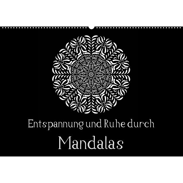 Entspannung und Ruhe durch Mandalas (Wandkalender 2023 DIN A2 quer), Heike Langenkamp