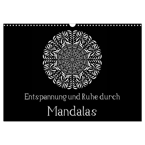 Entspannung und Ruhe durch Mandalas (Wandkalender 2024 DIN A3 quer), CALVENDO Monatskalender, Heike Langenkamp