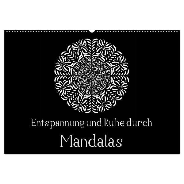 Entspannung und Ruhe durch Mandalas (Wandkalender 2024 DIN A2 quer), CALVENDO Monatskalender, Heike Langenkamp