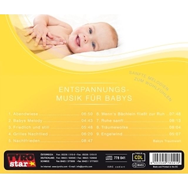 Entspannungsmusik Für Babys CD von Babys Traumwelt | Weltbild.at
