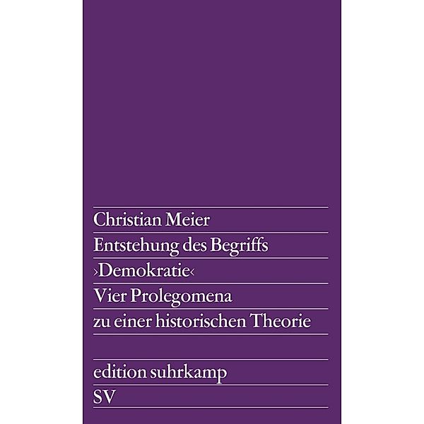 Entstehung des Begriffs >Demokratie, Christian Meier