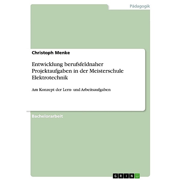 Entwicklung berufsfeldnaher Projektaufgaben in der Meisterschule Elektrotechnik, Christoph Menke