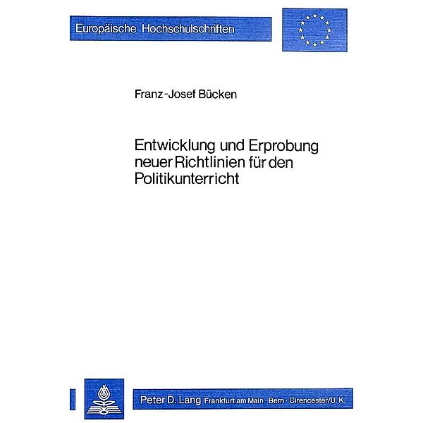 Entwicklung und Erprobung neuer Richtlinien für den Politikunterricht, Franz-Josef Bücken