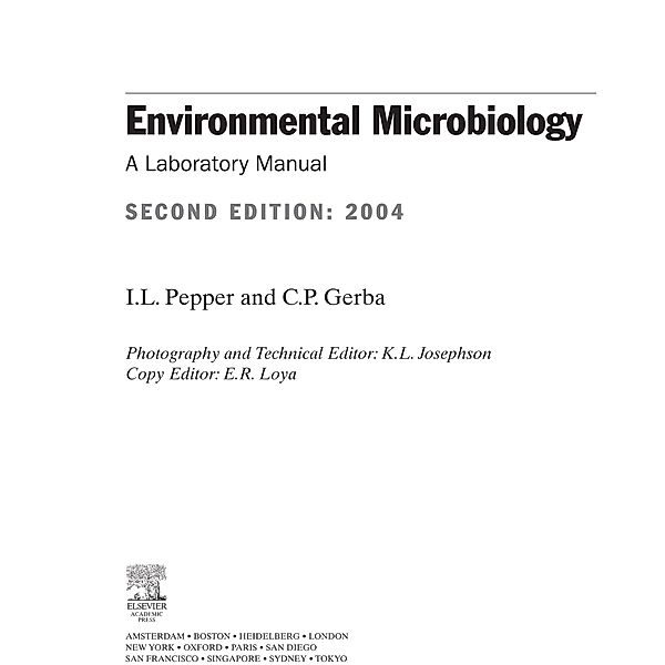 Environmental Microbiology, Ian L. Pepper, Charles P. Gerba, Jeffrey W. Brendecke