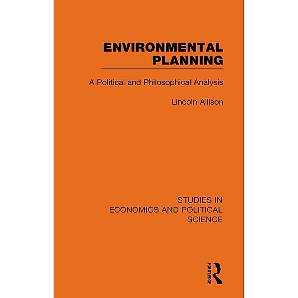 Environmental Planning, Lincoln Allison