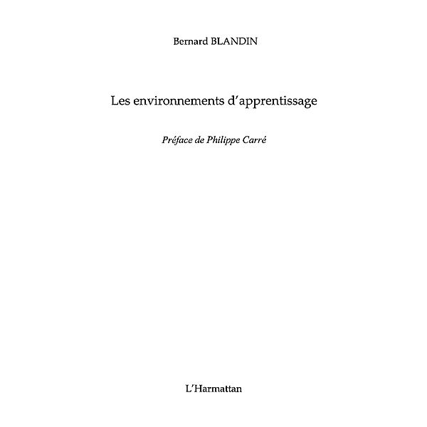 Environnements d'apprentissageLes / Hors-collection, Brigitte Rollet