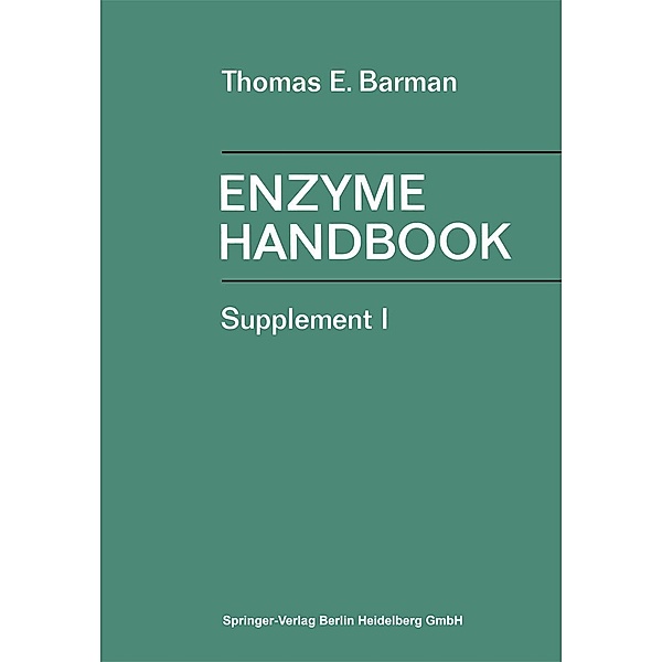 Enzyme Handbook, T. E. Barman