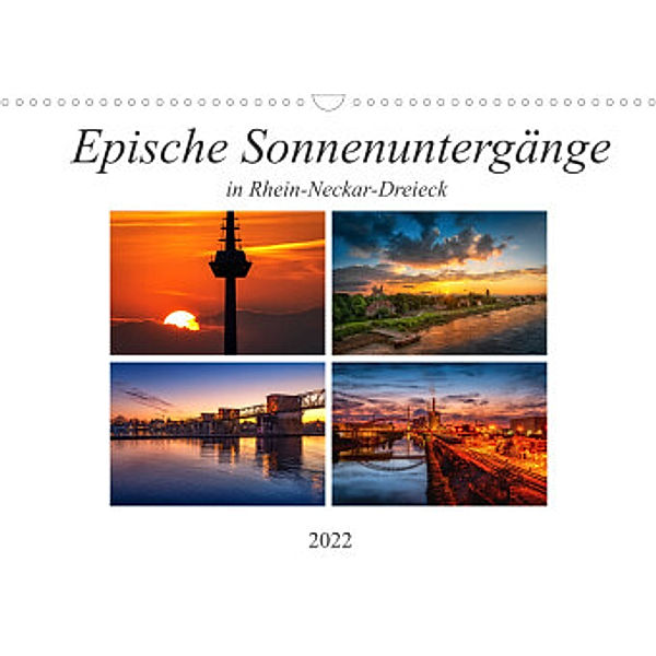 Epische Sonnenuntergänge im Rhein-Neckar-Kreis (Wandkalender 2022 DIN A3 quer), Thorsten Assfalg Photographie
