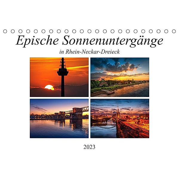 Epische Sonnenuntergänge im Rhein-Neckar-Kreis (Tischkalender 2023 DIN A5 quer), Thorsten Assfalg Photographie