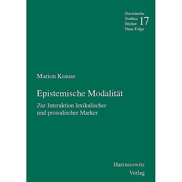 Epistemische Modalität / Slavistische Studienbücher. Neue Folge Bd.17, Marion Krause