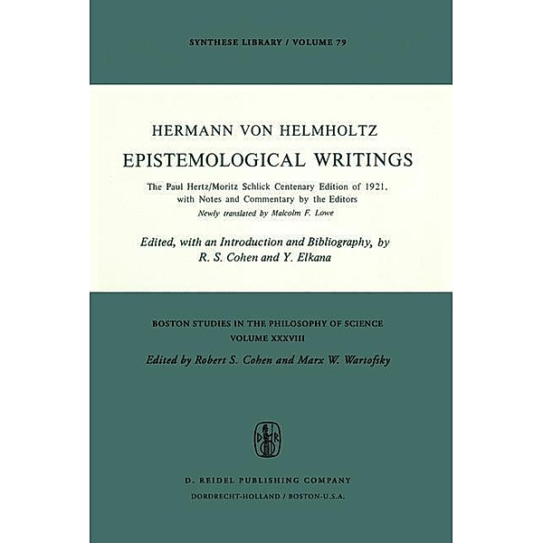 Epistemological Writings / Boston Studies in the Philosophy and History of Science Bd.37, H. Von Helmholtz