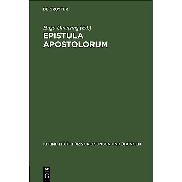 Epistula apostolorum / Kleine Texte für Vorlesungen und Übungen Bd.152