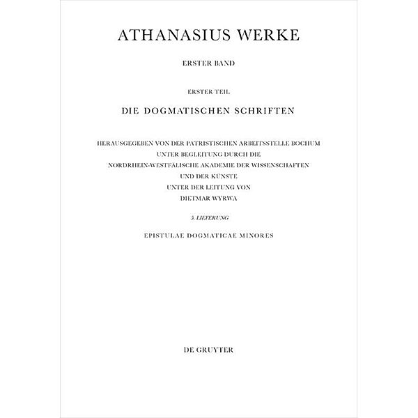 Epistulae Dogmaticae Minores, Athanasius Alexandrinus
