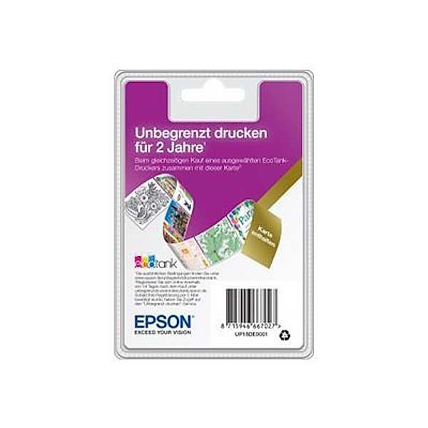EPSON EcoTank Unlimited Printing 2Y für ET-2600/2650/2710/2711/2700/2750/3700/3750/4750