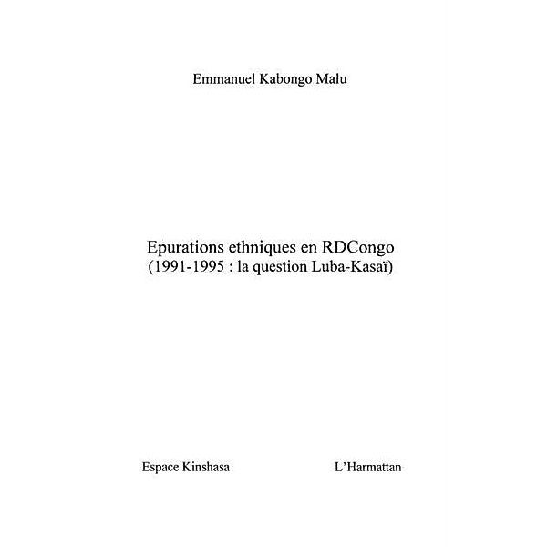 Epuration ethniques en congo (1991-1995) / Hors-collection, Le Tallec Cyril