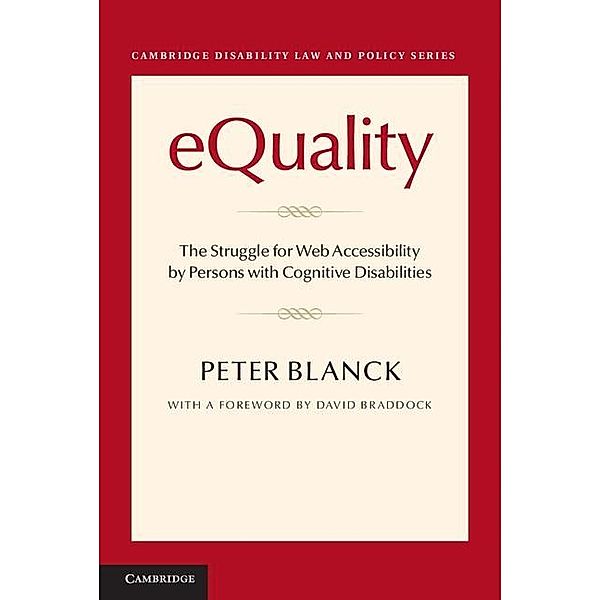 eQuality / Cambridge Disability Law and Policy Series, Peter Blanck