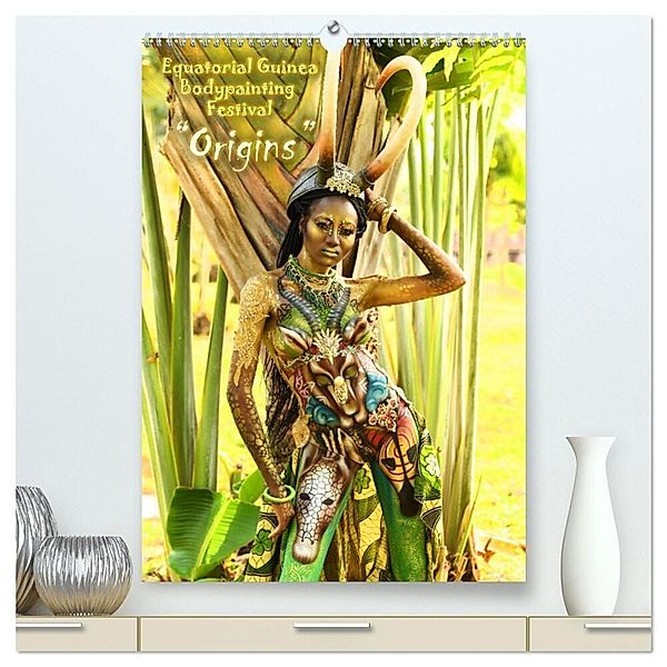 Equatorial Guinea Bodypainting Festival Origins (hochwertiger Premium Wandkalender 2024 DIN A2 hoch), Kunstdruck in Hochglanz, Dmitri Moisseev