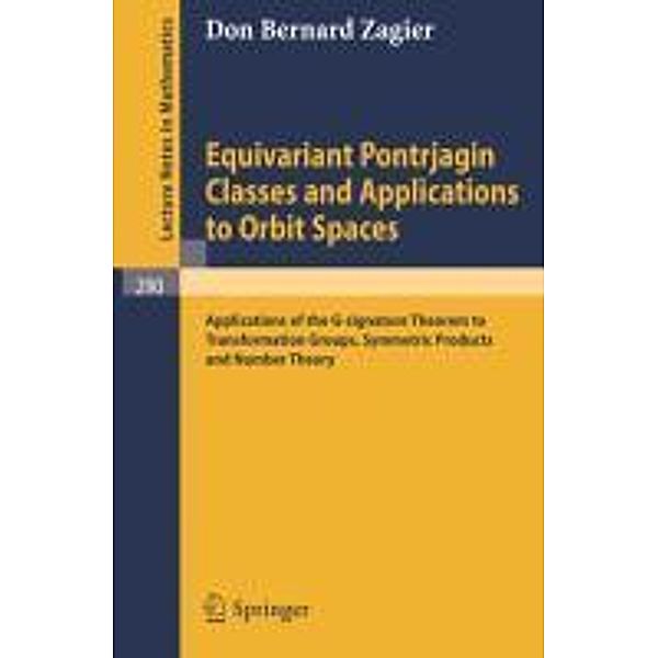 Equivariant Pontrjagin Classes and Applications to Orbit Spaces, D. B. Zagier