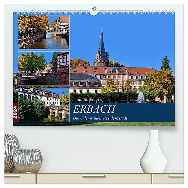 Erbach - Die Odenwälder Residenzstadt (hochwertiger Premium Wandkalender 2024 DIN A2 quer), Kunstdruck in Hochglanz, Thomas Bartruff