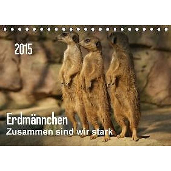 Erdmännchen Zusammen sind wir stark / CH-Version (Tischkalender 2015 DIN A5 quer), Peter Hebgen