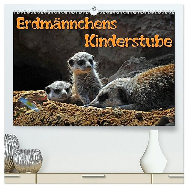 Erdmännchens Kinderstube (hochwertiger Premium Wandkalender 2024 DIN A2 quer), Kunstdruck in Hochglanz, Ingo Laue