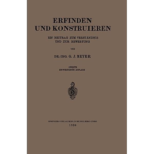 Erfinden und Konstruieren, G. J. Meyer