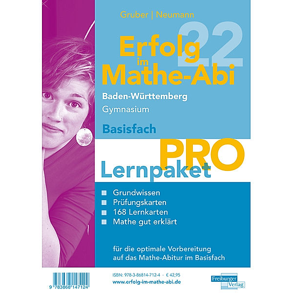 Erfolg im Mathe-Abi 2022 Lernpaket Basisfach 'Pro' Baden-Württemberg Gymnasium, 4 Teile, Helmut Gruber, Robert Neumann