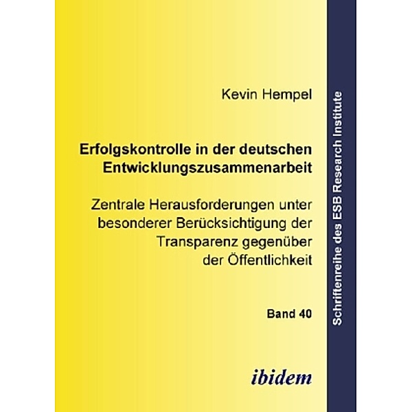 Erfolgskontrolle in der deutschen Entwicklungszusammenarbeit, Kevin Hempel