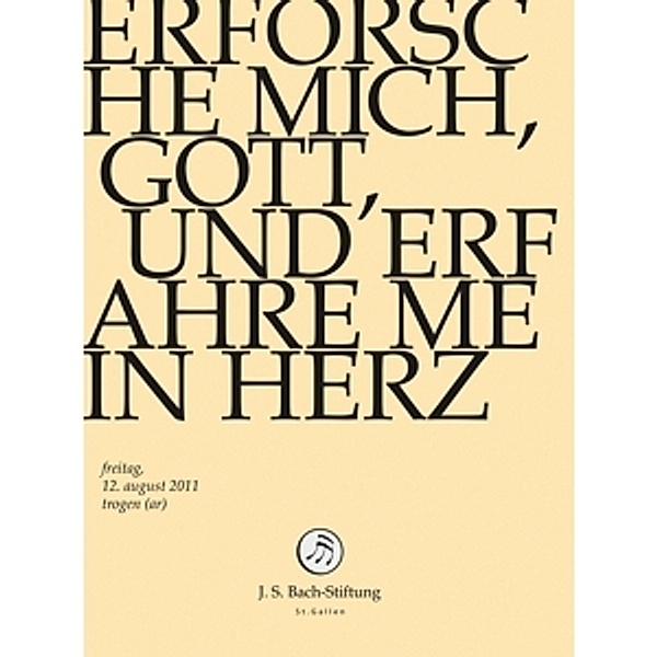 Erforsche Mich,Gott,Und Erfahre, J.S.Bach-Stiftung, Rudolf Lutz