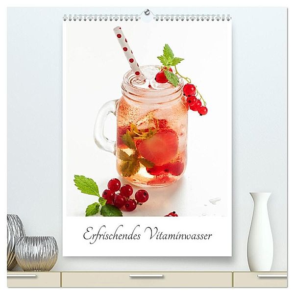 Erfrischendes Vitaminwasser (hochwertiger Premium Wandkalender 2024 DIN A2 hoch), Kunstdruck in Hochglanz, Xenia Schlossherr