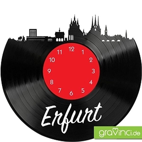 Erfurt-Deutsche Skylines, Vinyl Schallplattenuhr