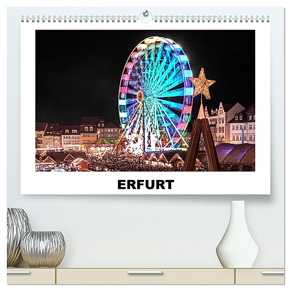 Erfurt (hochwertiger Premium Wandkalender 2024 DIN A2 quer), Kunstdruck in Hochglanz, Christian Hallweger