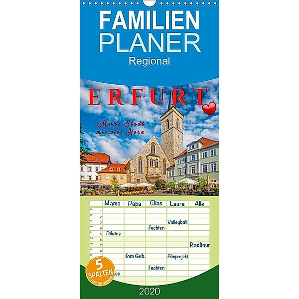 Erfurt - meine Stadt mit viel Herz - Familienplaner hoch (Wandkalender 2020 , 21 cm x 45 cm, hoch), Peter Roder