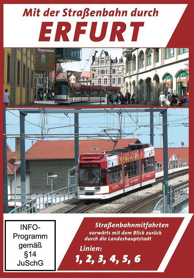 Image of Erfurt- Mit der Straßenbahn durch Erfurt - Linien 1,2,3,4,5,6 - Straßenbahnmitfahrten, 1 DVD