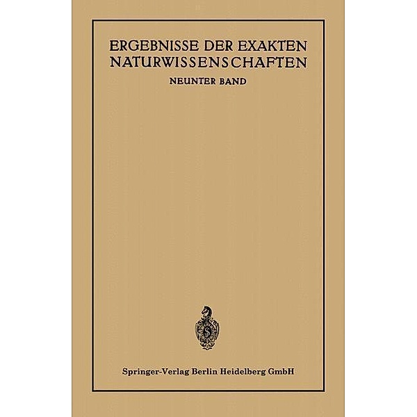Ergebnisse der Exakten Naturwissenschaften, August Julius Bartels