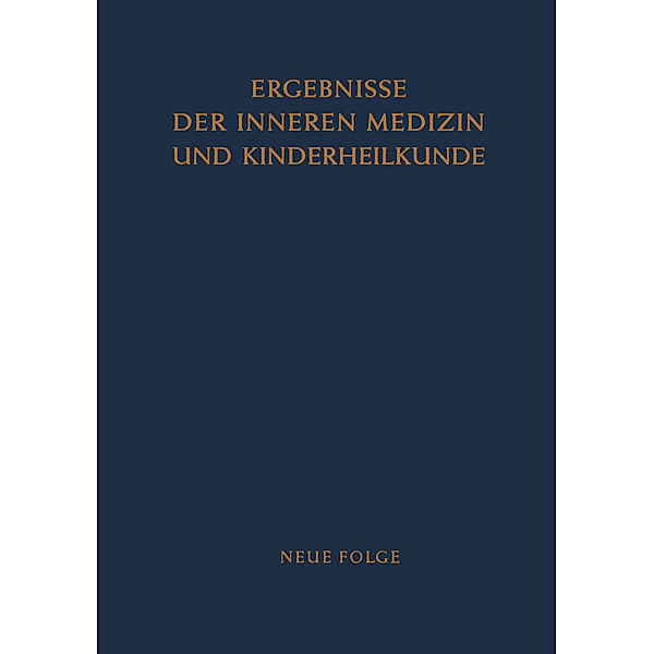 Ergebnisse der Inneren Medizin und Kinderheilkunde