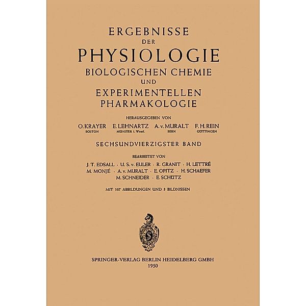 Ergebnisse der Physiologie Biologischen Chemie und Experimentellen Pharmakologie