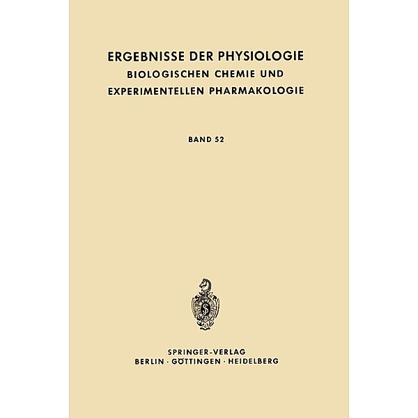 Ergebnisse der Physiologie Biologischen Chemie und Experimentellen Pharmakologie