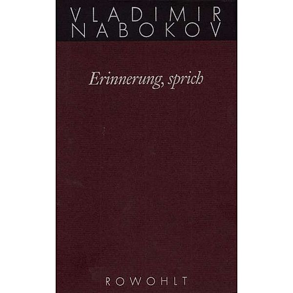 Erinnerung, sprich, Vladimir Nabokov