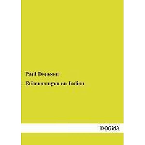 Erinnerungen an Indien, Paul Deussen