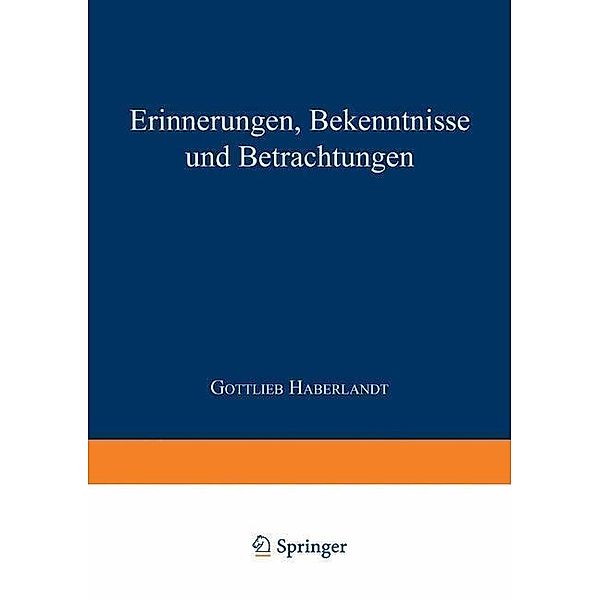 Erinnerungen Bekenntnisse und Betrachtungen, Gottlieb Friedrich Johann Haberlandt