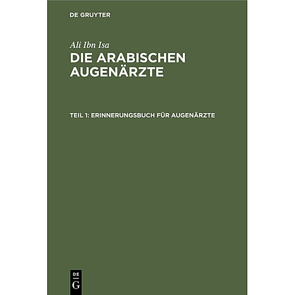 Erinnerungsbuch für Augenärzte, Ali Ibn Isa